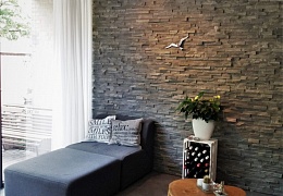 3D мозаика из камня RKS SLATE Кварцит Monsoon Black Rockface