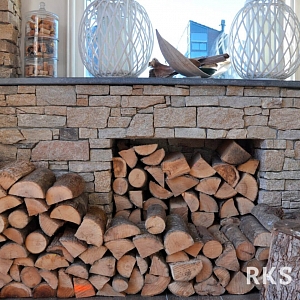 Плитка камень для камина 3D панели RKS SLATE Кварцит Sesame Yellow Country