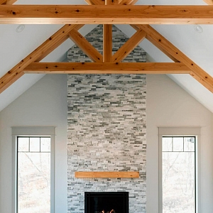 Плитка для отделки камина 3D панели из натурального камня Мрамор Cloudy Grey Classic — RKS SLATE