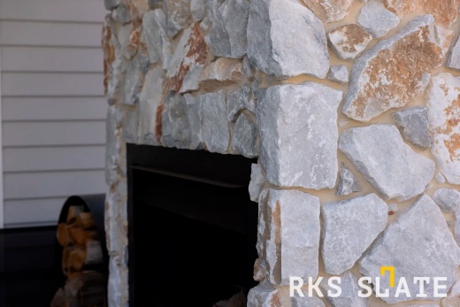 Фасадный камень RKS SLATE Cloudy Grey Quartz Loose