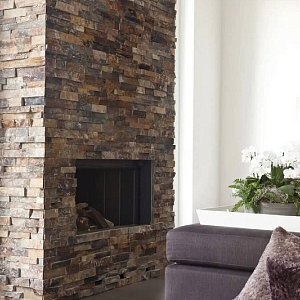 Натуральный камень для облицовки камина 3D панели RKS SLATE Сланец Rusty Slate Rockface