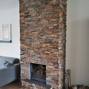 Натуральный камень для камина 3D панели RKS SLATE Сланец Rusty Slate Rockface