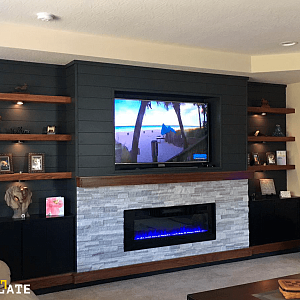 Декоративный камень для отделки камина 3D панели из натурального камня Мрамор Cloudy Grey Classic