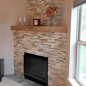 Природный камень для облицовки камина 3D панели из натурального камня RKS SLATE Сланец Beige Slate Classic