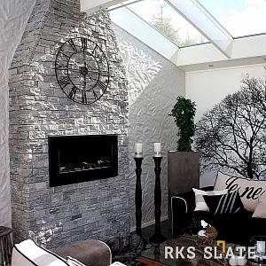 Камень для отделки камина 3D панели RKS SLATE Гранит Sesame Grey Country