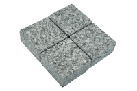 Гранитная брусчатка RKS SLATE Grey Pearl, пиленая 100х100 мм на дорожке | Купить гранитную брусчатку в Грозном | Мощение, ландшафтный дизайн