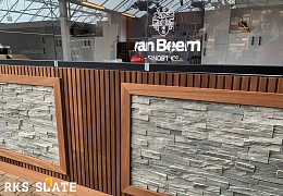 3D мозаика из камня RKS SLATE Кварцит Monsoon Black Rockface