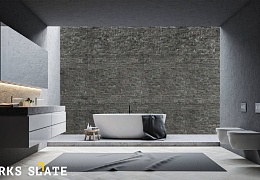 3D мозаика из камня RKS SLATE Кварцит Monsoon Black Rockface