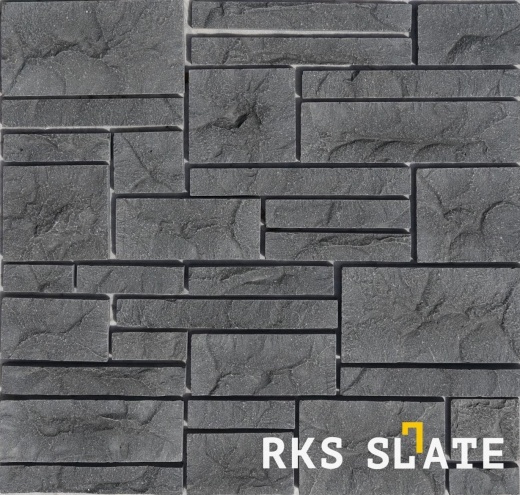 Фасадный колотый камень RKS SLATE Basalt Rock Strips поверхность скала