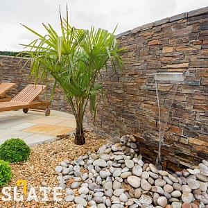 Облицовка декоративным камнем фонтана 3D панели RKS SLATE Сланец Cedar Slate Country