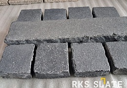 Брусчатка RKS Slate Temple Belgian Black 100x100 мм
