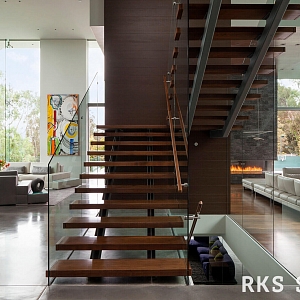 Отделка камнем в интерьере 3D мозаика из камня RKS SLATE Сланец Black Pencil