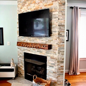 Природный камень для каминов 3D панели из натурального камня RKS SLATE Сланец Beige Slate Classic