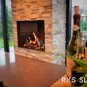 Натуральный камень для облицовки камина 3D панели RKS SLATE Сланец Beige Slate Modern