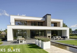 3D мозаика из камня RKS SLATE Кварцит Monsoon Black Rockface