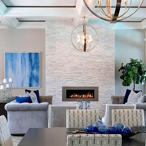 Плитка для камина 3D панели из натурального камня Кварцит White Quartz Modern — RKS SLATE