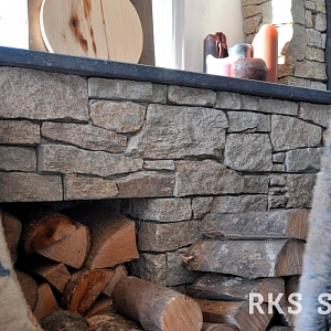 Огнеупорный камень для камина RKS SLATE Кварцит Sesame Yellow Country