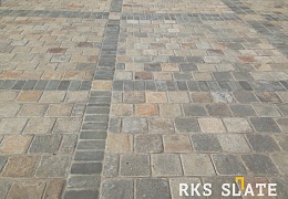 Гранитная брусчатка RKS Slate Vermont, галтованная 200х200 мм