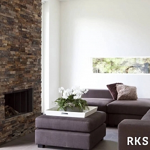 Природный камень для каминов 3D панели RKS SLATE Сланец Rusty Slate Rockface