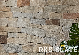 Облицовочный камень RKS SLATE Sesame Yellow Quartz Castle