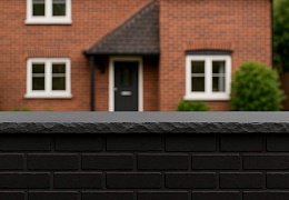 Ступень из камня, Belgian Black, колотая, 350х30 мм