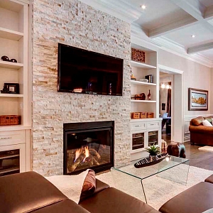 Натуральный камень для отделки камина 3D панели из натурального камня RKS SLATE Сланец Beige Slate Classic