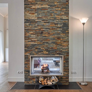 Жаропрочная плитка для печей и каминов 3D панели RKS SLATE Сланец Multicolor Classic