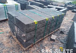 Ступень из камня, Belgian Black, колотая, 1000х300х150 мм