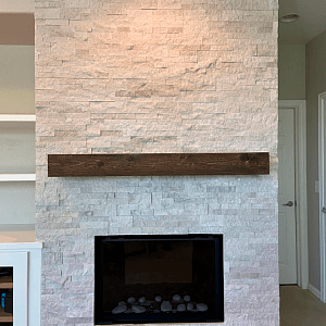 Плитка для облицовки камина и печи термостойкая 3D панели из натурального камня Кварцит White Quartz Modern — RKS SLATE