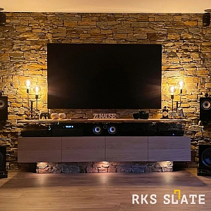 Панель камень в интерьере RKS SLATE Кварцит Multi Quartz Country