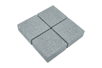Гранитная брусчатка RKS SLATE Сильвер Пёрл (Silver Pearl), пиленая 100х100 мм на дорожке | Купить гранитную брусчатку в Грозном | Мощение, ландшафтный дизайн