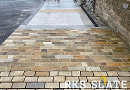 Кварцитовая брусчатка RKS Slate Maryland 200x100 мм