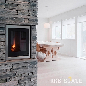 Камень для отделки камина 3D панели RKS SLATE Мрамор Cloudy Grey Country