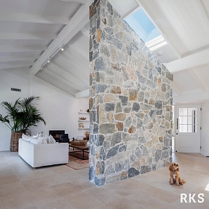 Декоративный камень в интерьере RKS SLATE Beige Grey Quartz Loose