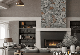 Облицовочный камень RKS SLATE Smoke Grey Marble Loose