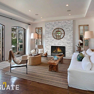 Плитка для облицовки печей и каминов 3D панели из натурального камня Мрамор Cloudy Grey Classic — RKS SLATE