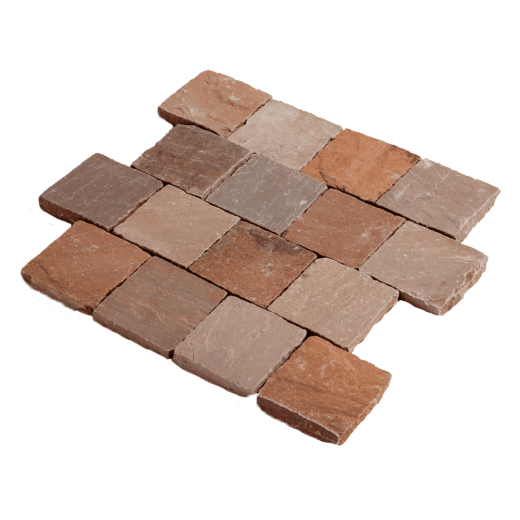  RKS Slate Belgian Multi 100х100 мм. Прочная тротуарная плитка и плитка для пола из натурального песчаника. Лучшая цена на плитку из камня известняк