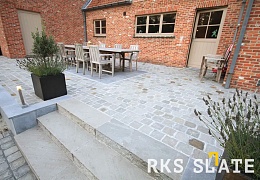 Брусчатка RKS Slate Belgian Grey 100х100 мм