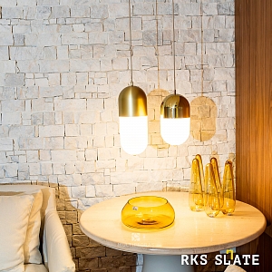 Натуральный камень в интерьере 3D панели RKS SLATE Песчаник White Sandstone Country