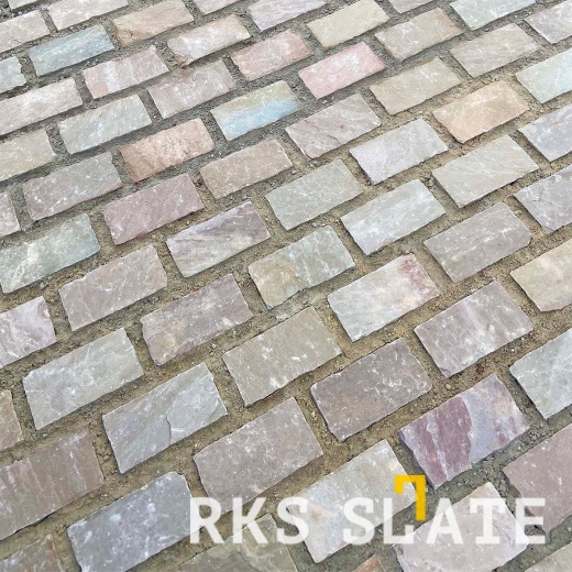  RKS Slate Belgian Multi 100х100 мм. Прочная тротуарная плитка и плитка для пола из натурального песчаника. Лучшая цена на плитку из камня известняк
