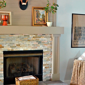 Отделочный декоративный камень для камина 3D панели из натурального камня RKS SLATE Сланец Beige Slate Classic