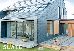 Фасадный сланец RKS SLATE Graphite Natural 500х250 мм