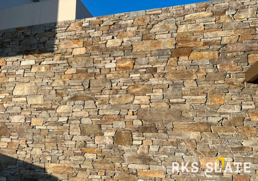 Натуральный камень для фасада RKS SLATE Multi Quartz Strips