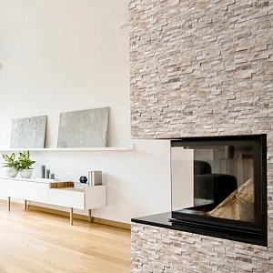 Камень для отделки камина 3D панели из натурального камня RKS SLATE Сланец Beige Slate Classic