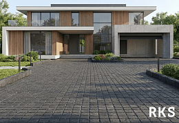 Брусчатка RKS Slate Belgian Black 100х100 мм