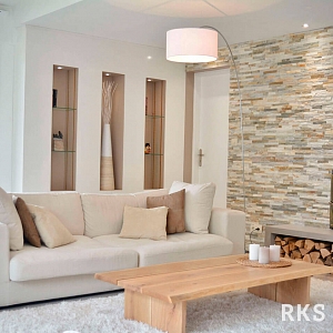 Декоративный камень для печей и каминов 3D панели из натурального камня RKS SLATE Сланец Beige Slate Classic