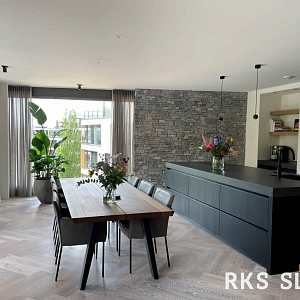 Камень для внутренней отделки стен 3D панели RKS SLATE Гранит Sesame Grey Country