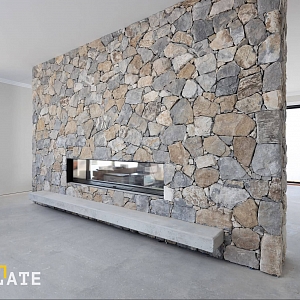 Камень в интерьере RKS SLATE Beige Grey Quartz Loose